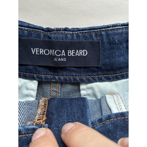 Veronica Beard Jaffe High Rise Denim Shorts Sz 26 Mid Wash‎ Pockets designer - Picture 5 of 10